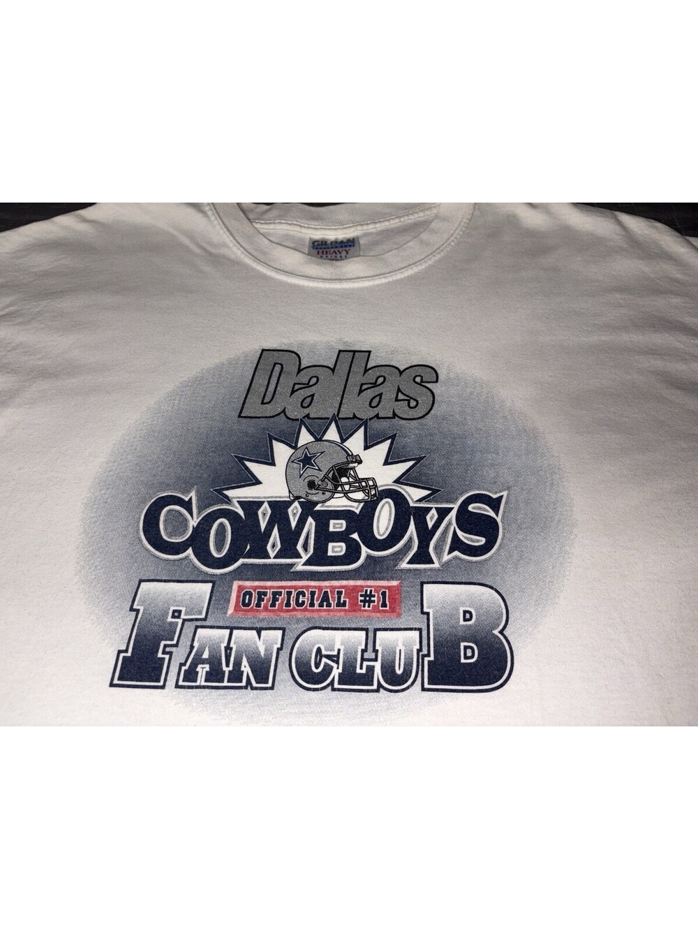 Vintage Dallas Cowboys Fan Club T Shirt XL White NFL Football Gildan USA